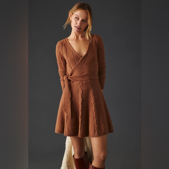 Anthropologie Dresses & Skirts - Anthropologie Greylin Wrap Sweater Dress